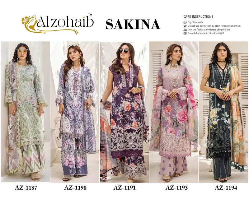  Sakina Cotton by Alzohaib Dupatta Pakistani Salwar Suits Collection